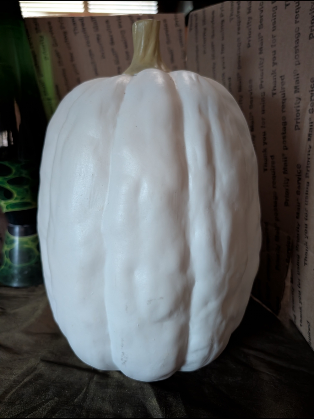Target White Ceramic Pumpkin Sculpture with Cream Stem
